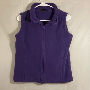 Purple Western Connection Fleece Full Zip Up Vest